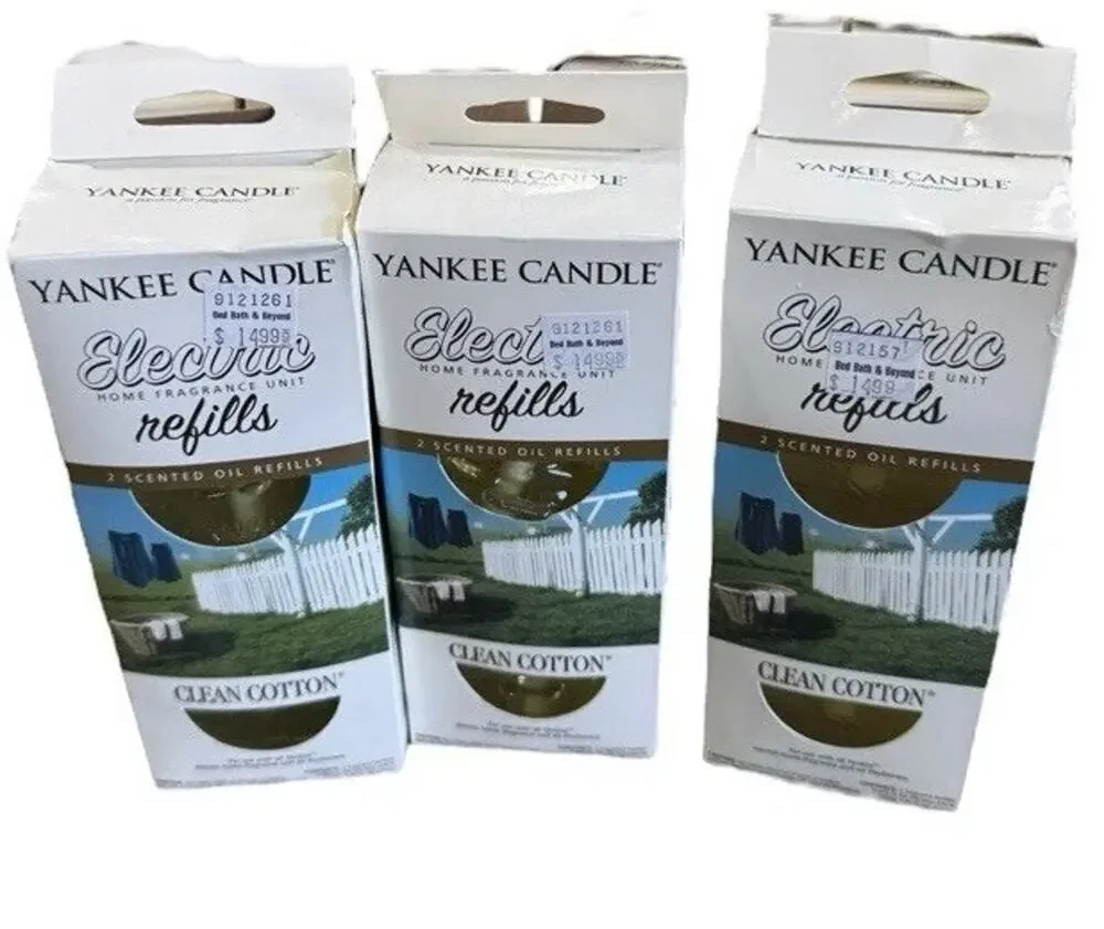 NEW Yankee Candle ScentPlug Refills - Clean Cotton - Set of 6 - NIB